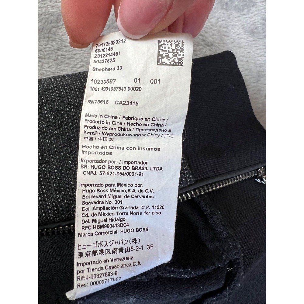 Boss Hugo Boss Bomber Sweater Track Jacket Mens Large Gray Full Zip Sporty - Picture 13 of 13